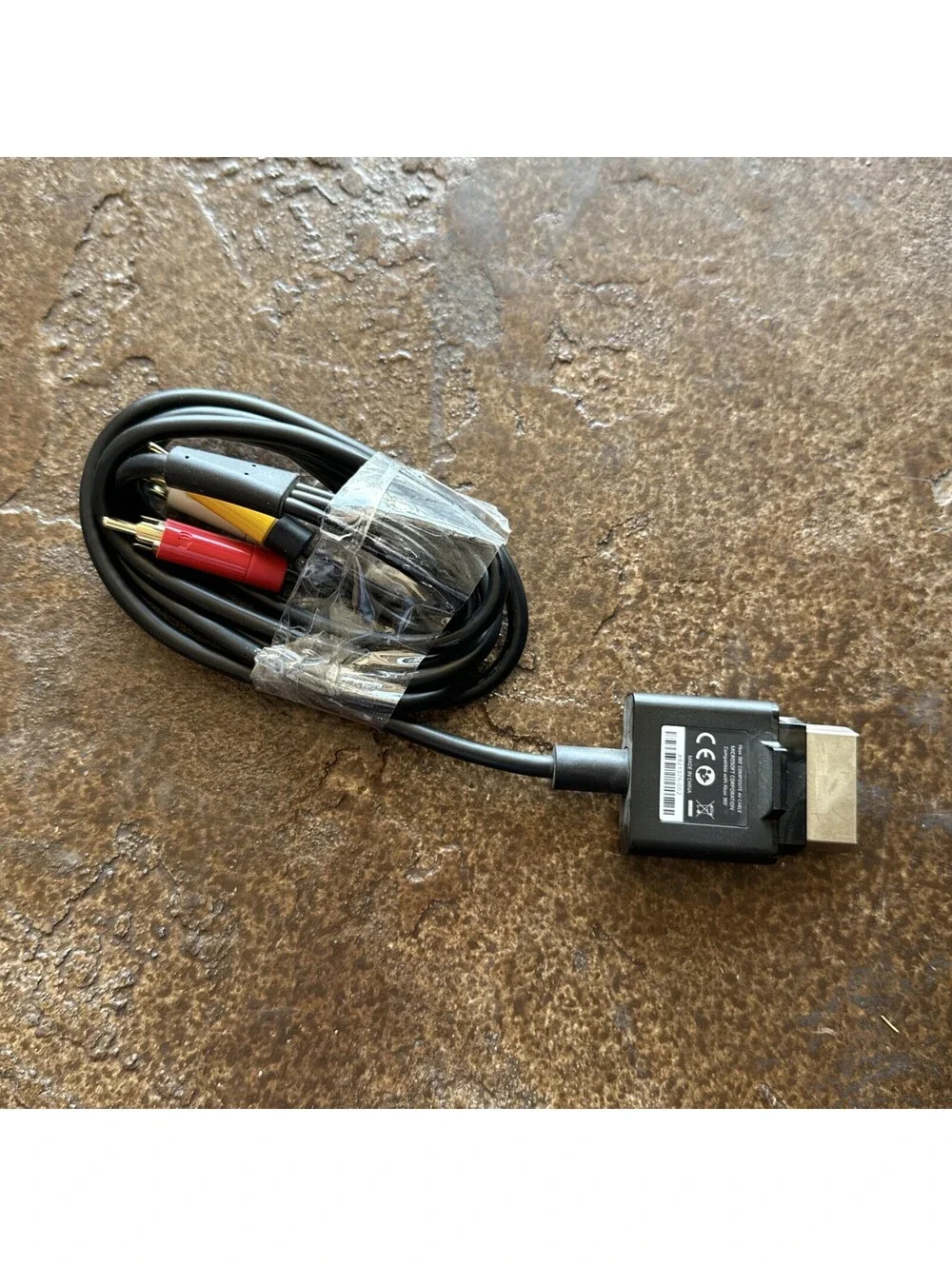 Genuine Official OEM Microsoft XBOX 360 S Slim Composite AV Audio Video Cable